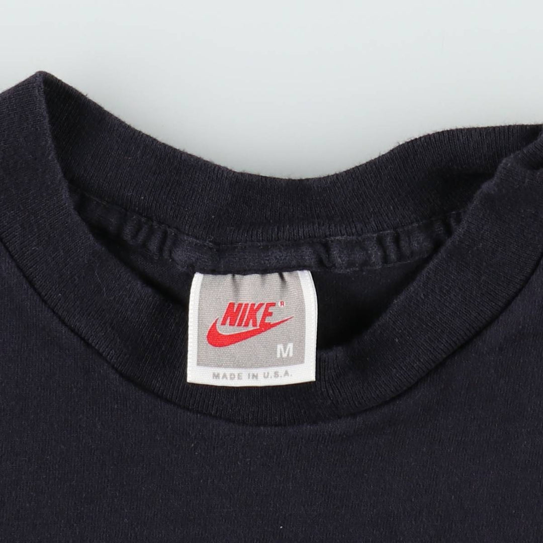 90'S Nike Silver Tag Sport Print T-Shirt, Made in USA, Women's Size M (approx.), Vintage cotton black type Vintage Second Hand