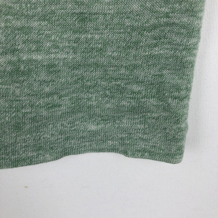 ~80'S Russell Triple Print Ringer T-Shirt, Made in USA, Women's Size M (Equivalent), Vintage cotton green type Vintage Second Hand