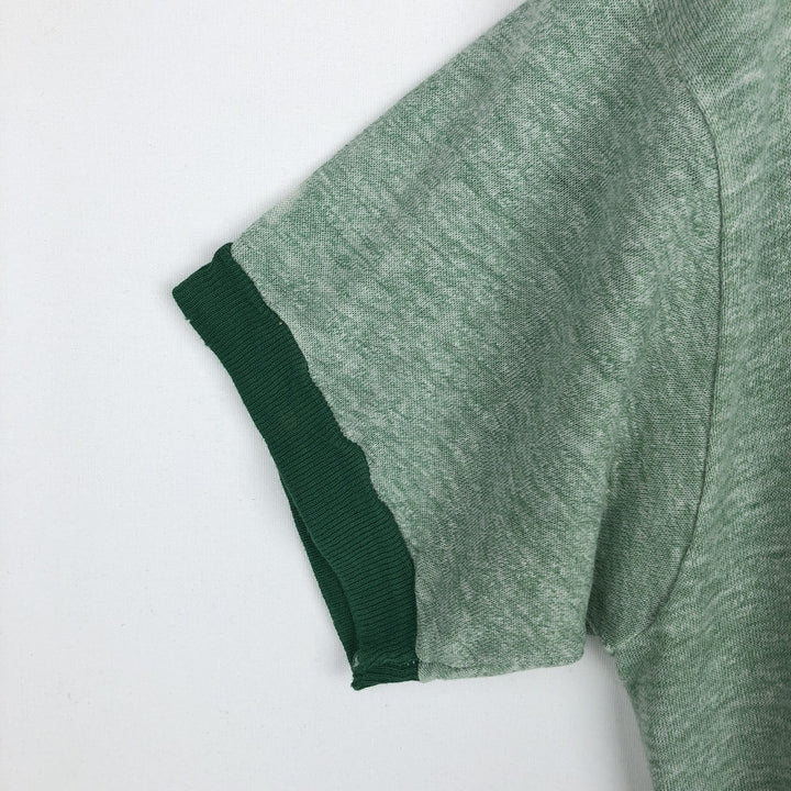 ~80'S Russell Triple Print Ringer T-Shirt, Made in USA, Women's Size M (Equivalent), Vintage cotton green type Vintage Second Hand