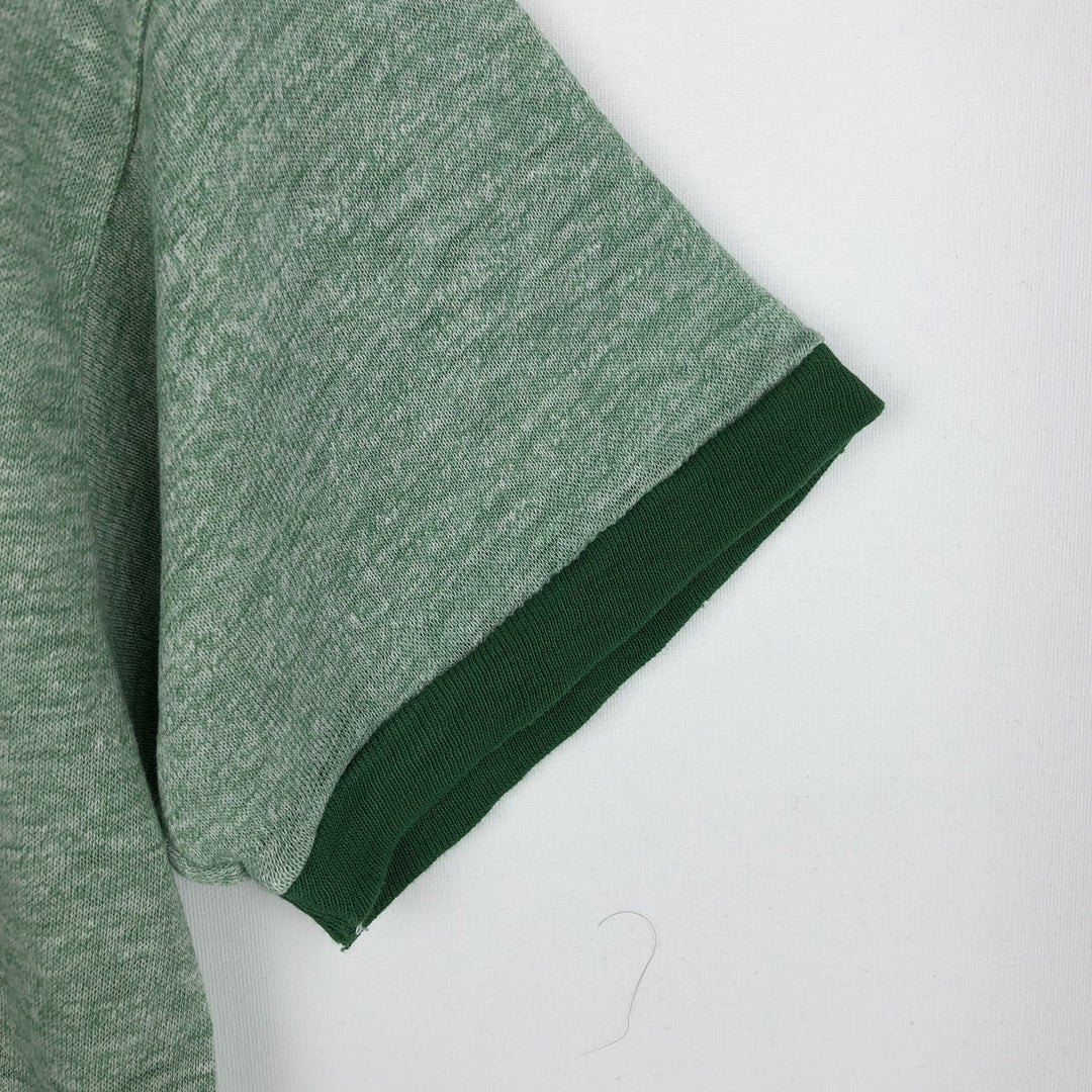 ~80'S Russell Triple Print Ringer T-Shirt, Made in USA, Women's Size M (Equivalent), Vintage cotton green type Vintage Second Hand