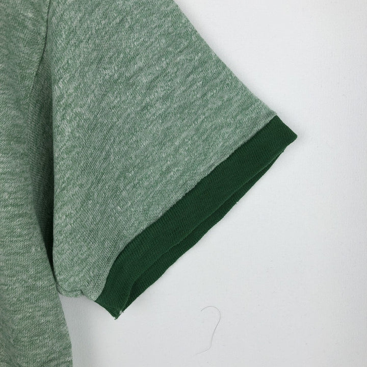 ~80'S Russell Triple Print Ringer T-Shirt, Made in USA, Women's Size M (Equivalent), Vintage cotton green type Vintage Second Hand