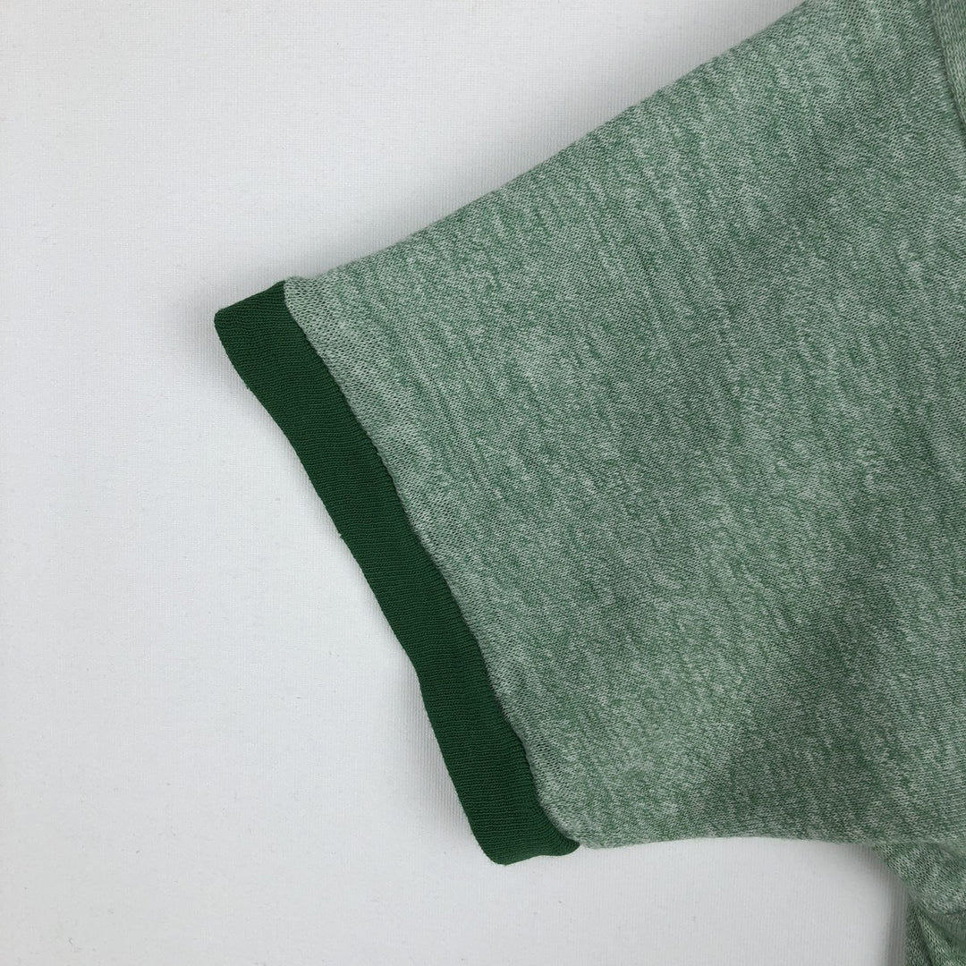 ~80'S Russell Triple Print Ringer T-Shirt, Made in USA, Women's Size M (Equivalent), Vintage cotton green type Vintage Second Hand