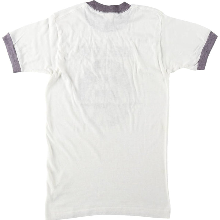 70s-80'S Devknit Ringer T-shirt, Women's Size S (approx.), Vintage polyester white type Vintage Second Hand