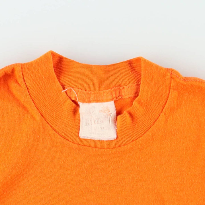 80'S Printed T-Shirt, Made in USA, Men's Size M (Equivalent), Vintage unclear orange type Vintage Second Hand