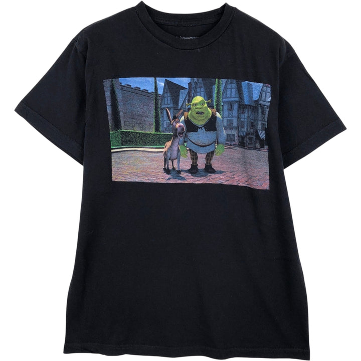 SHREK Movie T-shirt (Women's Size S) cotton black type Vintage Second Hand