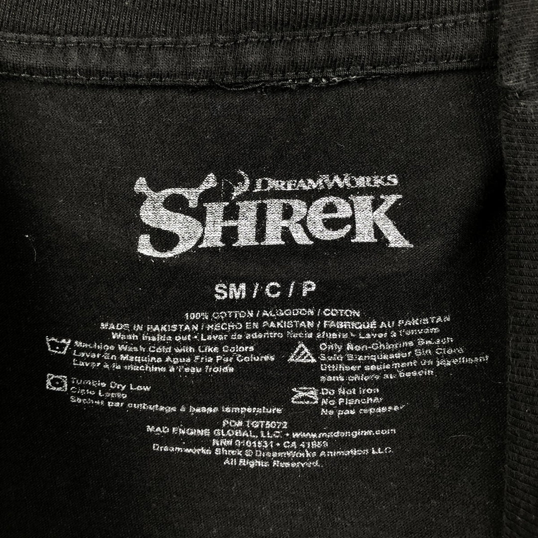 SHREK Movie T-shirt (Women's Size S) cotton black type Vintage Second Hand