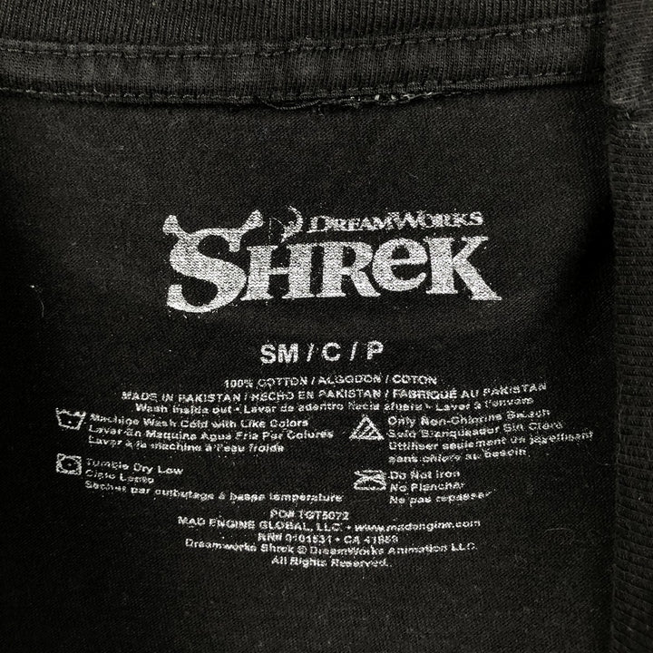 SHREK Movie T-shirt (Women's Size S) cotton black type Vintage Second Hand