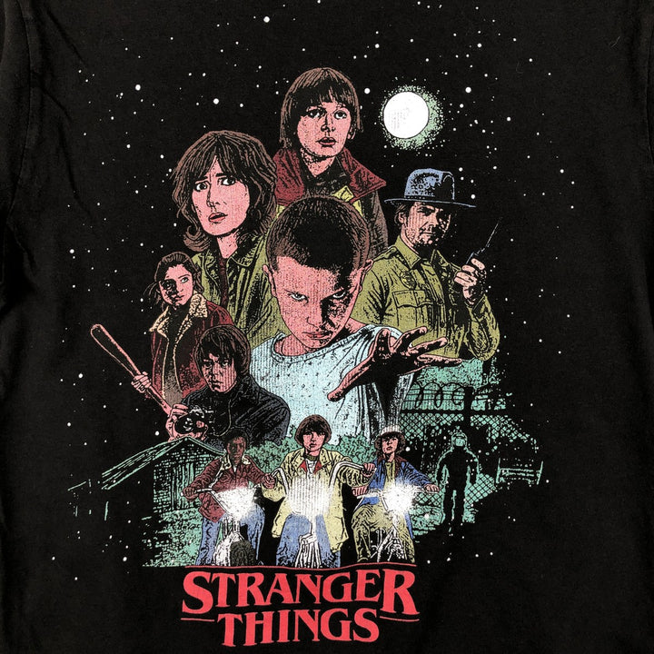 STRANGER THINGS Stranger Things Movie T-shirt Women's S size cotton black type Vintage Second Hand