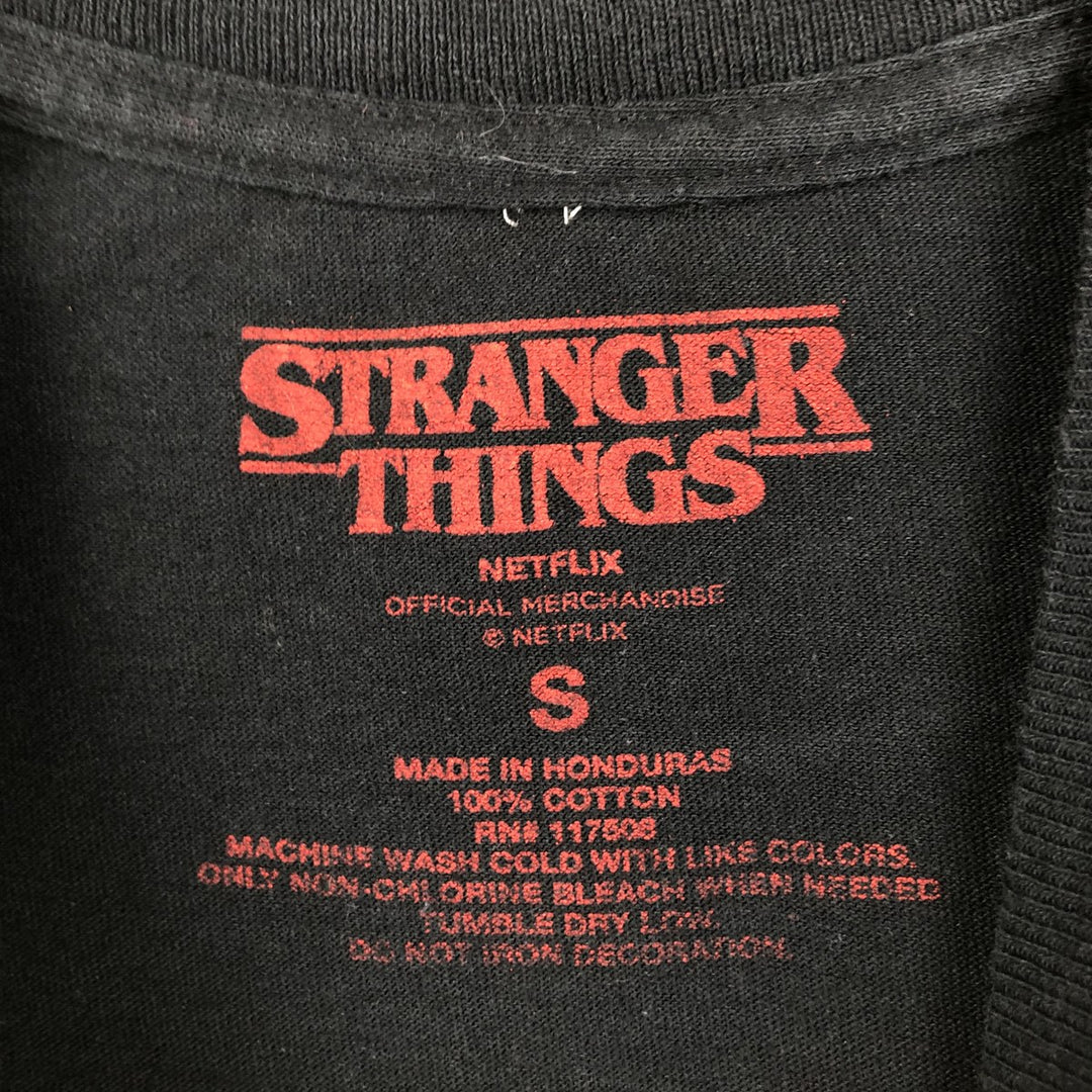 STRANGER THINGS Stranger Things Movie T-shirt Women's S size cotton black type Vintage Second Hand