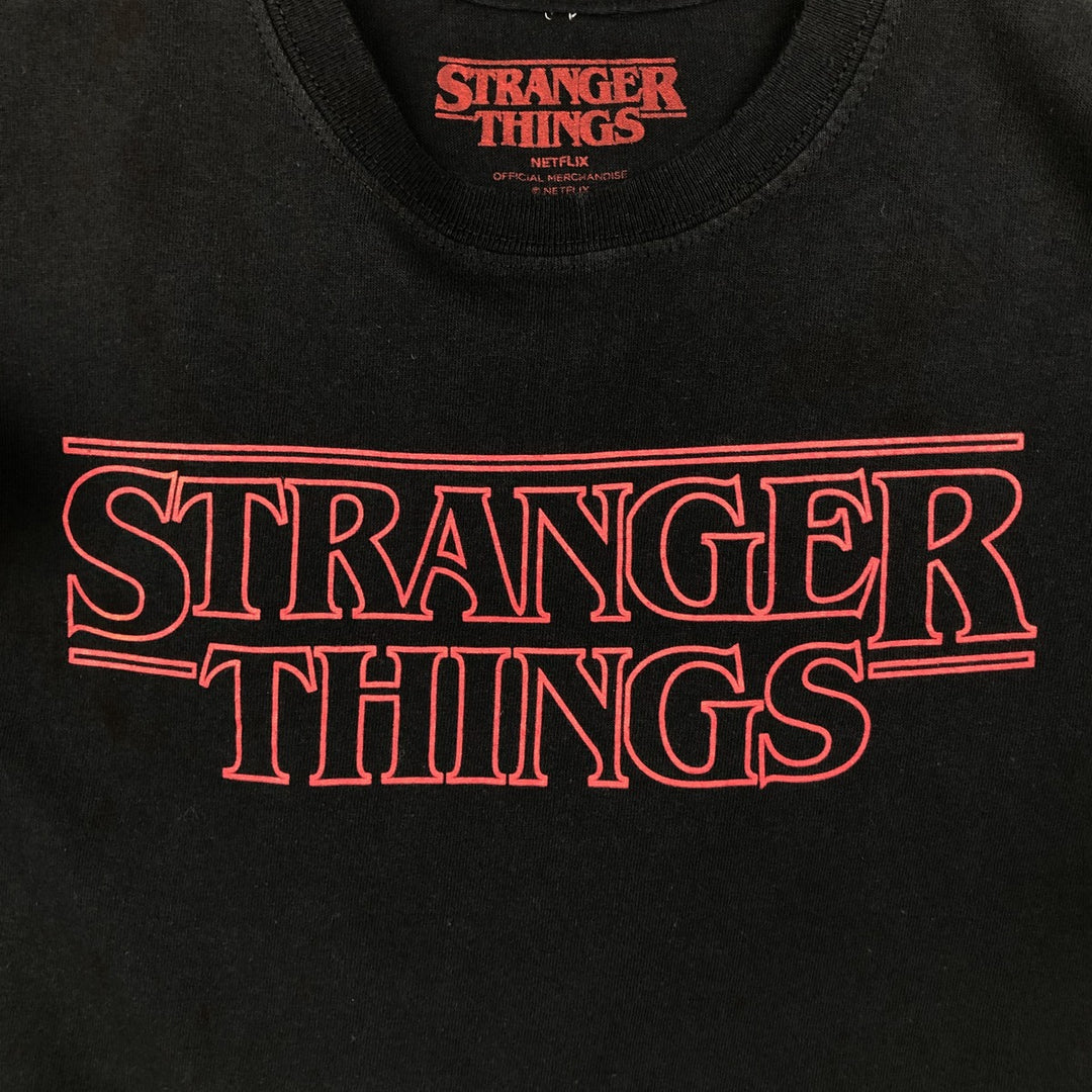 STRANGER THINGS Stranger Things Movie T-shirt Women's S size cotton black type Vintage Second Hand