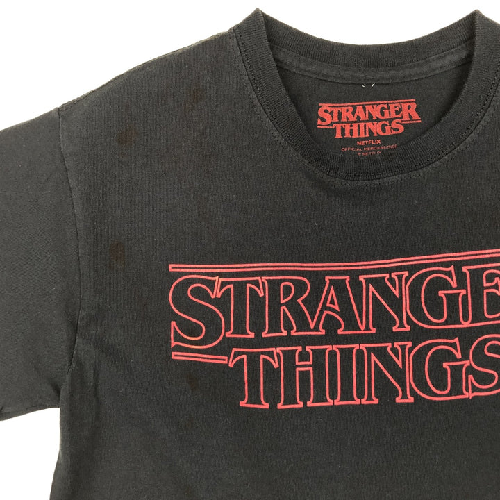 STRANGER THINGS Stranger Things Movie T-shirt Women's S size cotton black type Vintage Second Hand