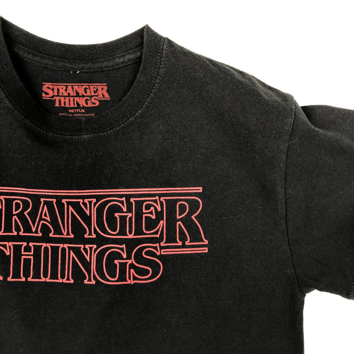STRANGER THINGS Stranger Things Movie T-shirt Women's S size cotton black type Vintage Second Hand