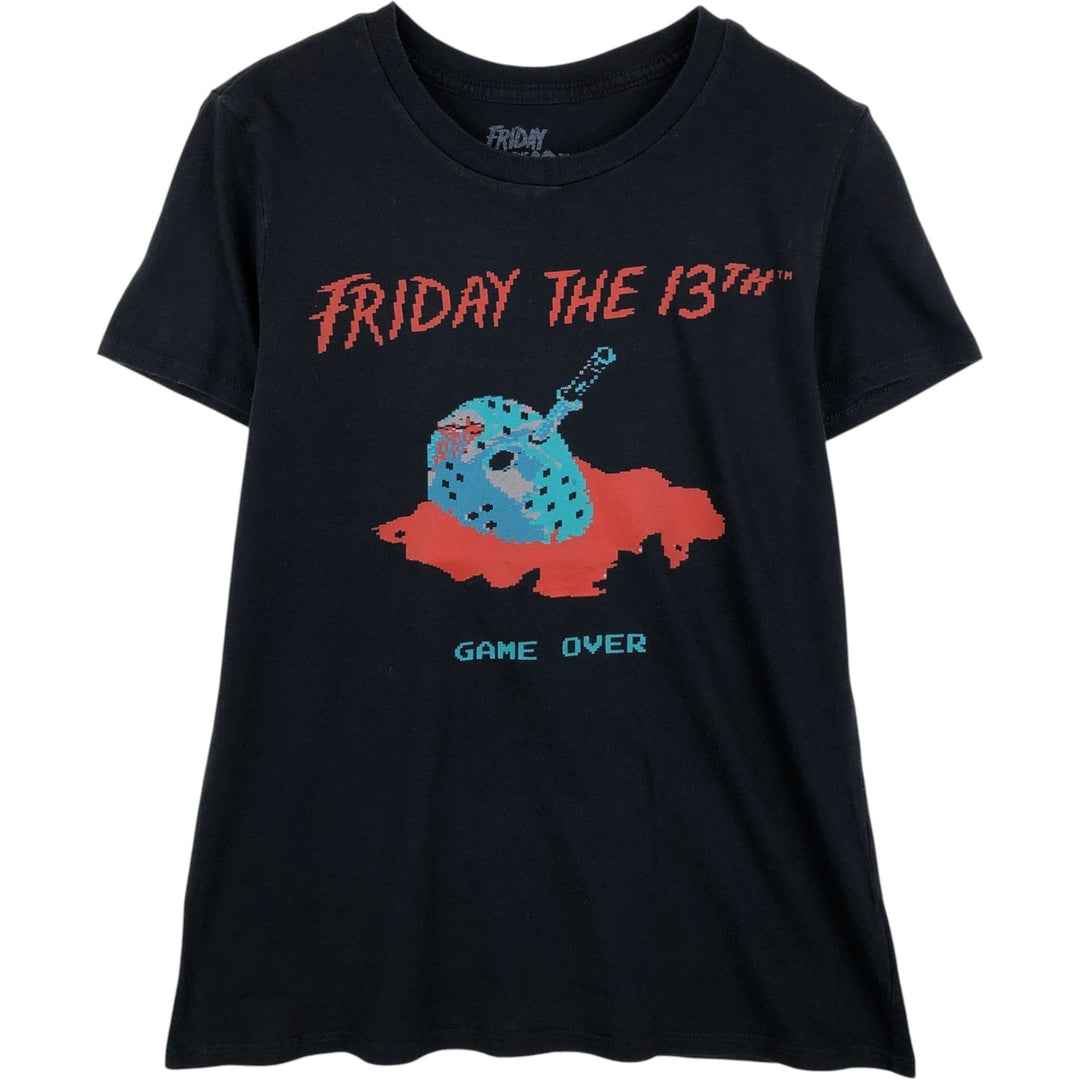 FRIDAY THE 13TH Movie T-shirt (Women's Size S) cotton black type Vintage Second Hand