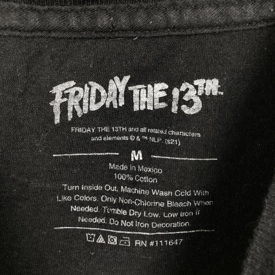 FRIDAY THE 13TH Movie T-shirt (Women's size M) cotton black type Vintage Second Hand