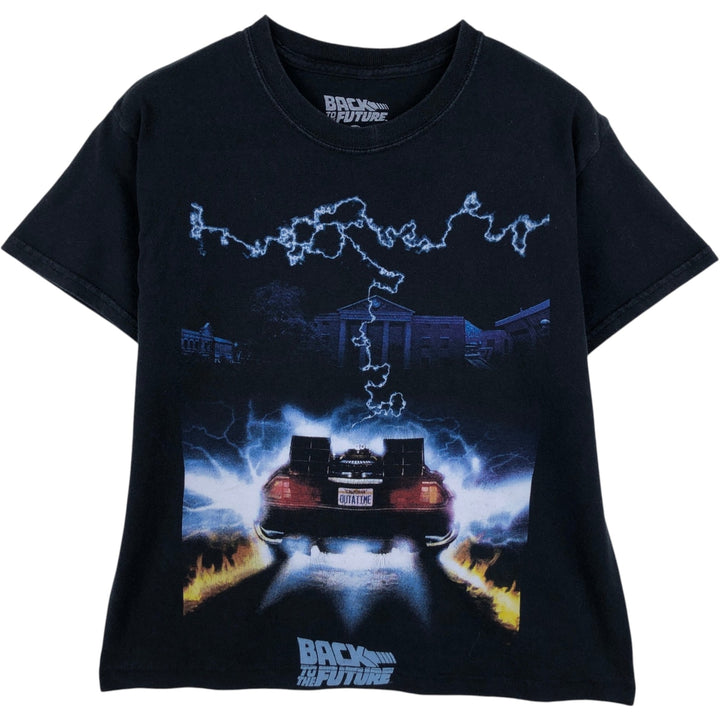 BACK TO THE FUTURE Movie T-shirt (Women's Size S) cotton black type Vintage Second Hand