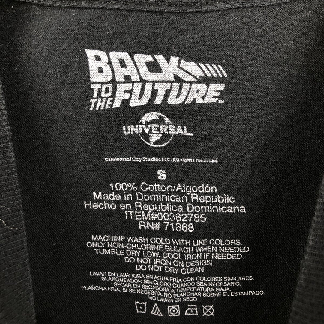BACK TO THE FUTURE Movie T-shirt (Women's Size S) cotton black type Vintage Second Hand