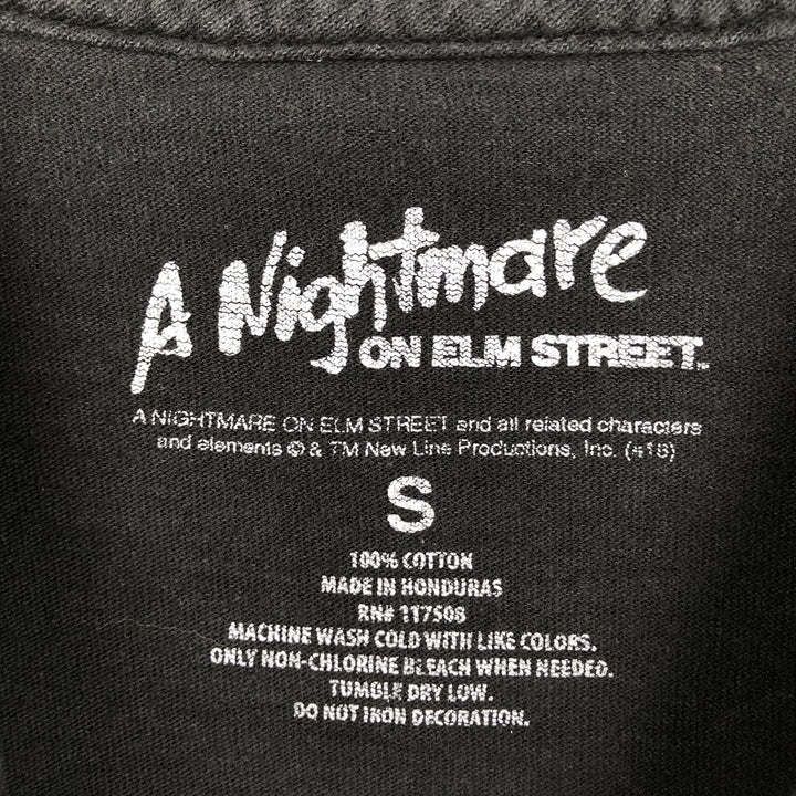 A Nightmare on Elm Street Freddy Krueger Movie T-Shirt (Women's Size S) cotton black type Vintage Second Hand