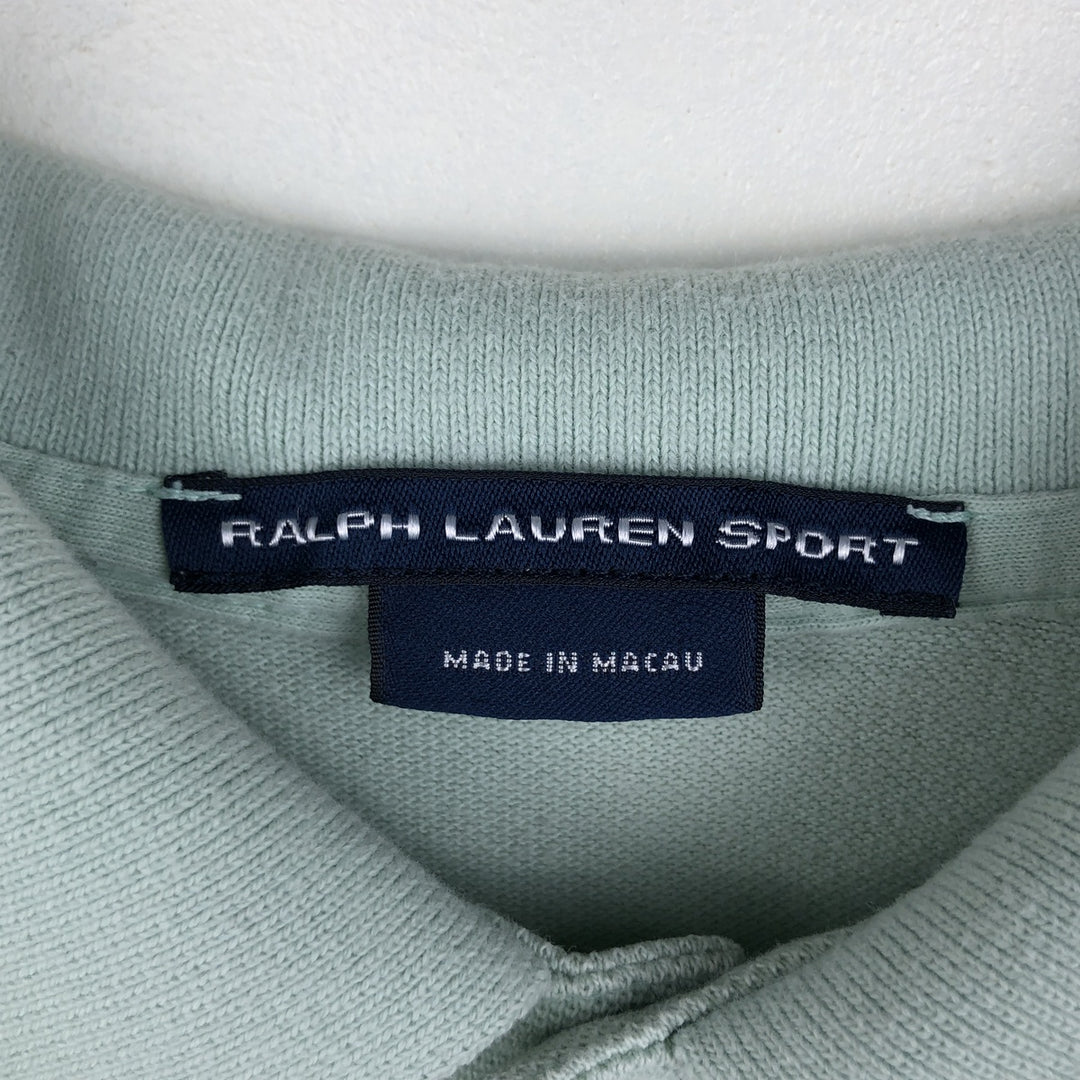 Ralph Lauren RALPH LAUREN SPORT Short-Sleeve Polo Shirt, Women's Size XS (approx.) cotton Mint green Vintage Second Hand