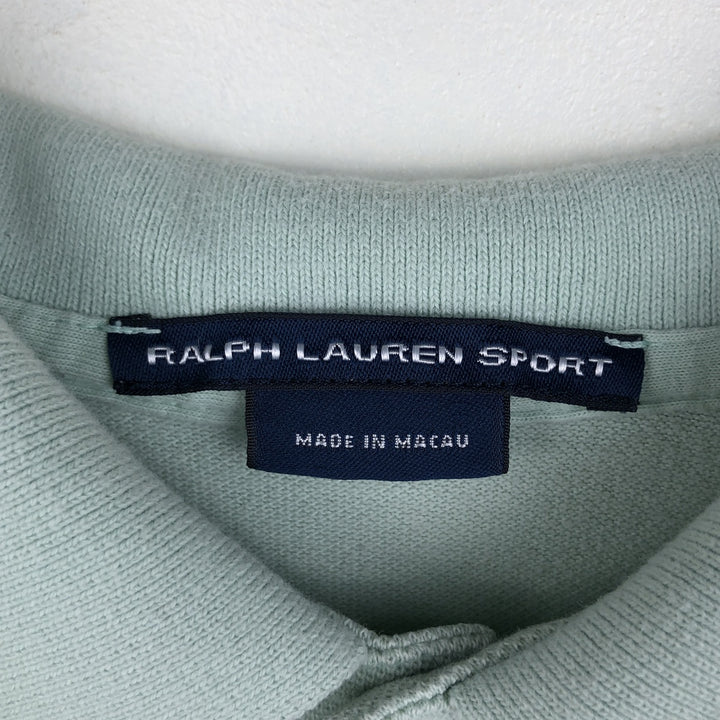 Ralph Lauren RALPH LAUREN SPORT Short-Sleeve Polo Shirt, Women's Size XS (approx.) cotton Mint green Vintage Second Hand