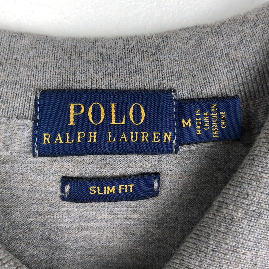 Ralph Lauren POLO RALPH LAUREN SLIM FIT Short-Sleeve Polo Shirt (Women's Size S) unclear gray type Vintage Second Hand