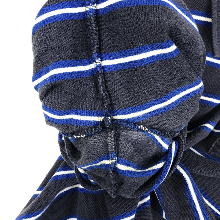 Ralph Lauren POLO RALPH LAUREN Short-Sleeve Striped Polo Shirt, Women's Size L (approx.) cotton navy blue type Vintage Second Hand