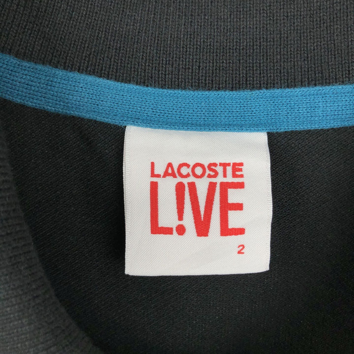 Lacoste LIVE Short-Sleeve Polo Shirt, Women's Size S (approx.) cotton black type Vintage Second Hand