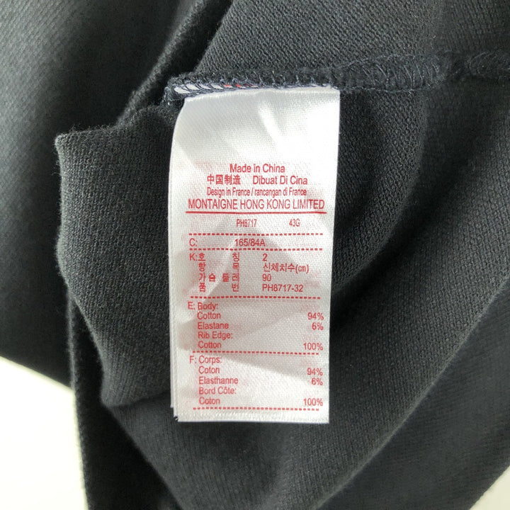 Lacoste LIVE Short-Sleeve Polo Shirt, Women's Size S (approx.) cotton black type Vintage Second Hand