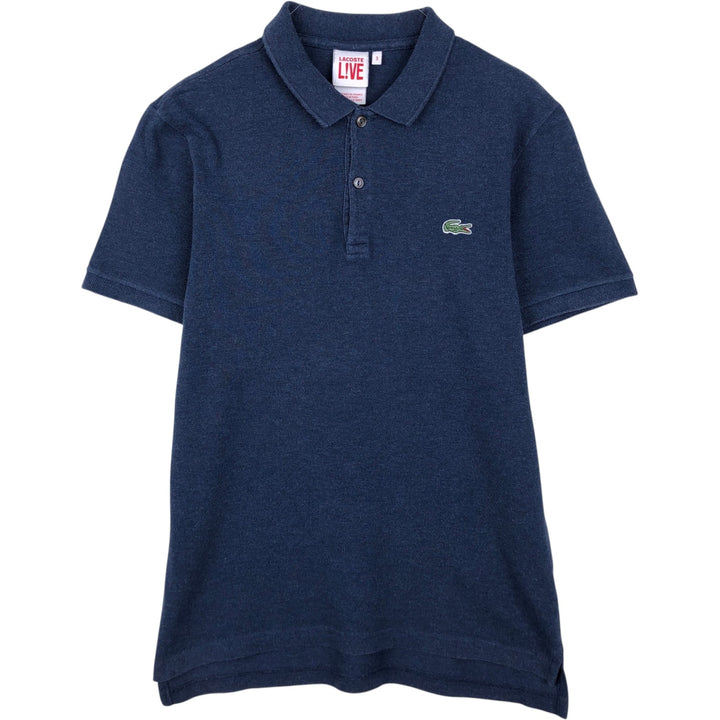 Lacoste LIVE Short-Sleeve Polo Shirt, Women's Size M (approx.) cotton navy blue type Vintage Second Hand