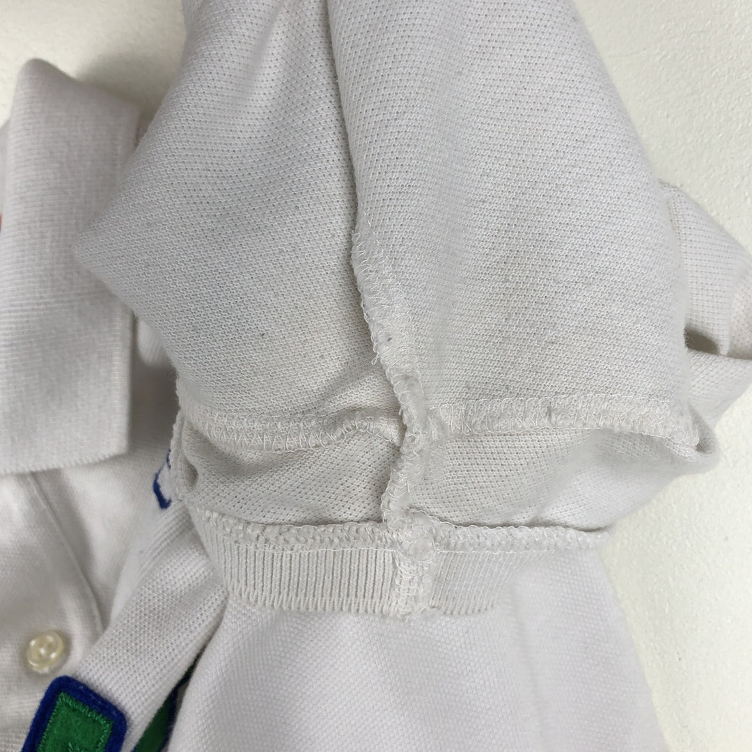 Ralph Lauren Big Pony Short-Sleeve Polo Shirt, Women's Size L (approx.) cotton white type Vintage Second Hand
