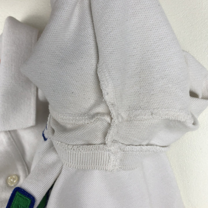 Ralph Lauren Big Pony Short-Sleeve Polo Shirt, Women's Size L (approx.) cotton white type Vintage Second Hand