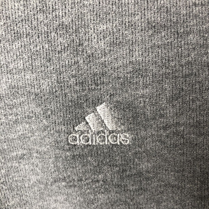 Adidas full-zip sweatshirt hoodie, women's size M (approx.) cotton gray type Vintage Second Hand