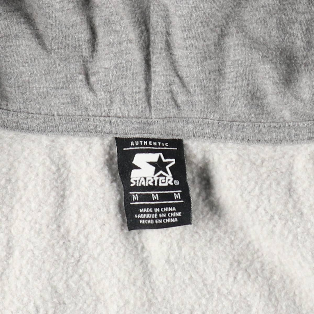 Starter Sweat Full Zip Hoodie Men's M Size cotton gray type Vintage Second Hand