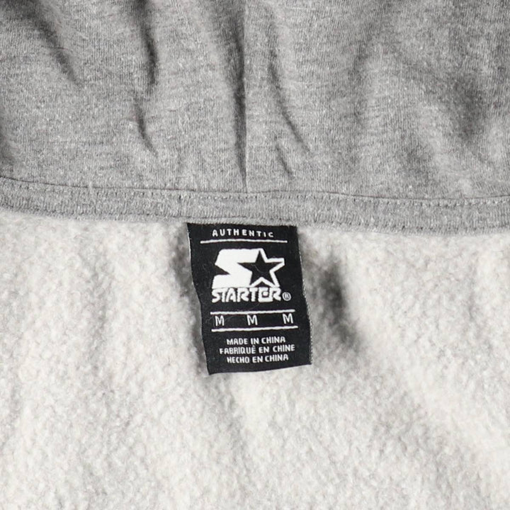 Starter Sweat Full Zip Hoodie Men's M Size cotton gray type Vintage Second Hand