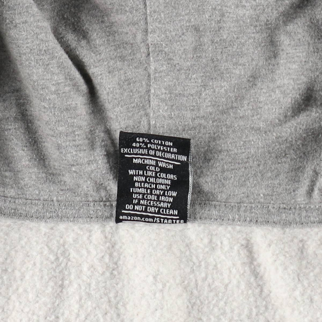 Starter Sweat Full Zip Hoodie Men's M Size cotton gray type Vintage Second Hand