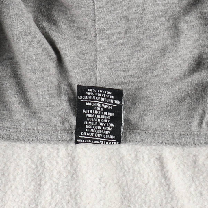Starter Sweat Full Zip Hoodie Men's M Size cotton gray type Vintage Second Hand