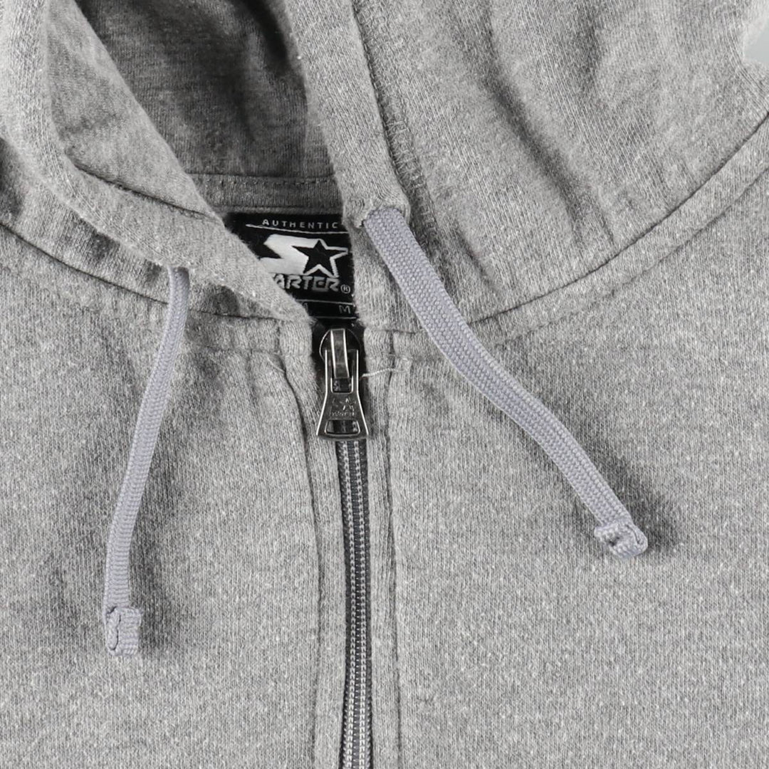 Starter Sweat Full Zip Hoodie Men's M Size cotton gray type Vintage Second Hand