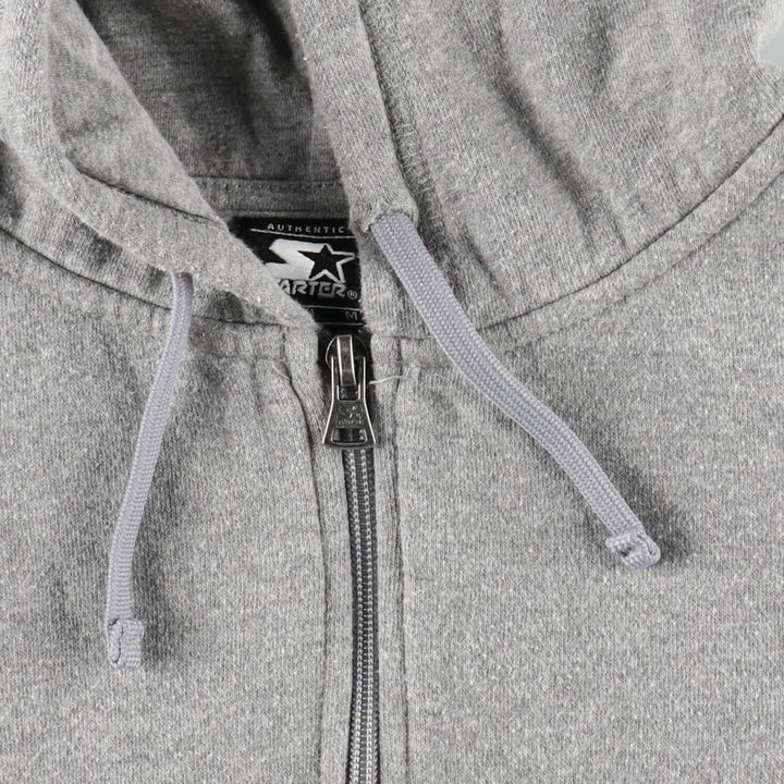 Starter Sweat Full Zip Hoodie Men's M Size cotton gray type Vintage Second Hand
