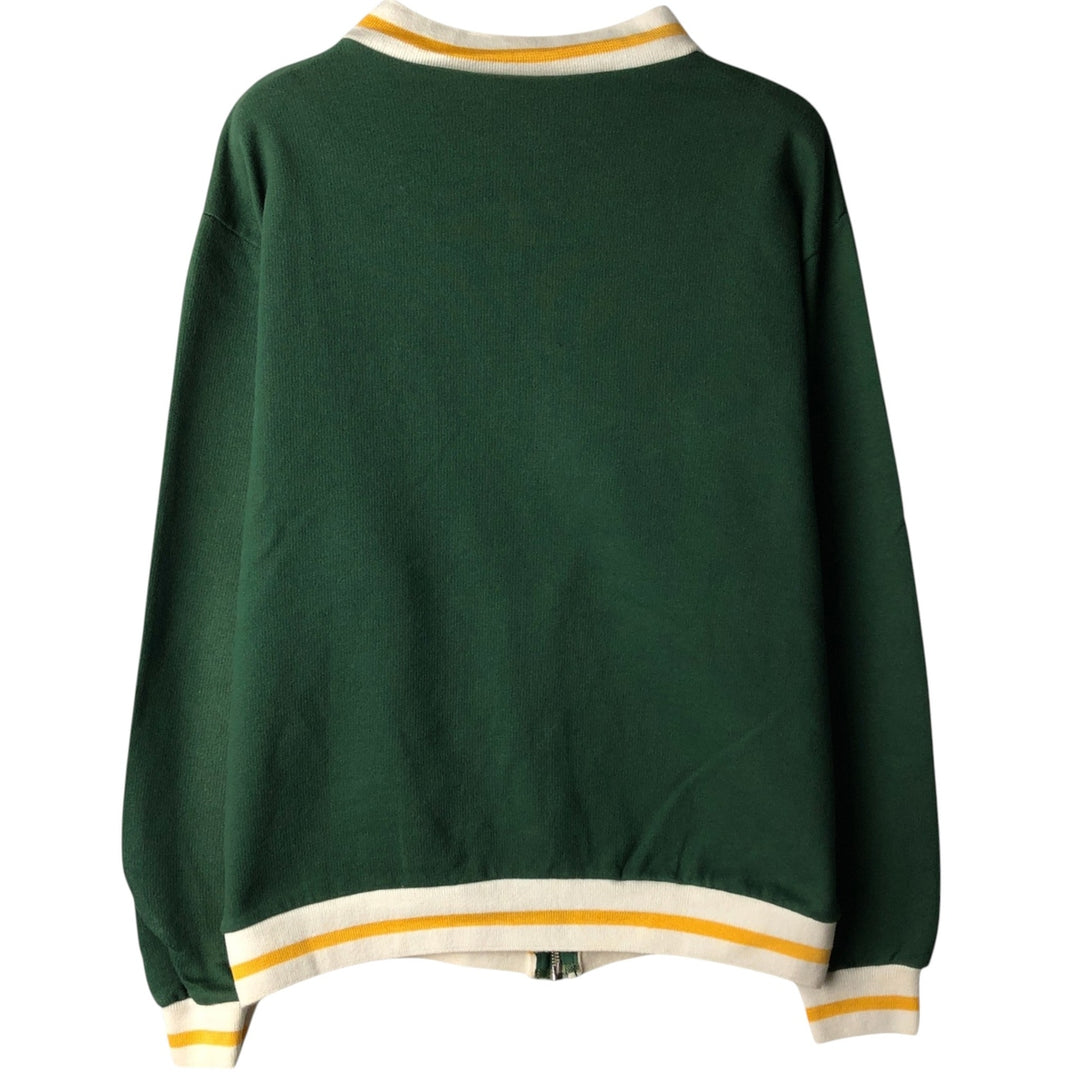 MORETZ GAME DAY NFL GREEN BAY PACKERS Full-Zip Sweatshirt (Women's Size S) cotton green type Vintage Second Hand