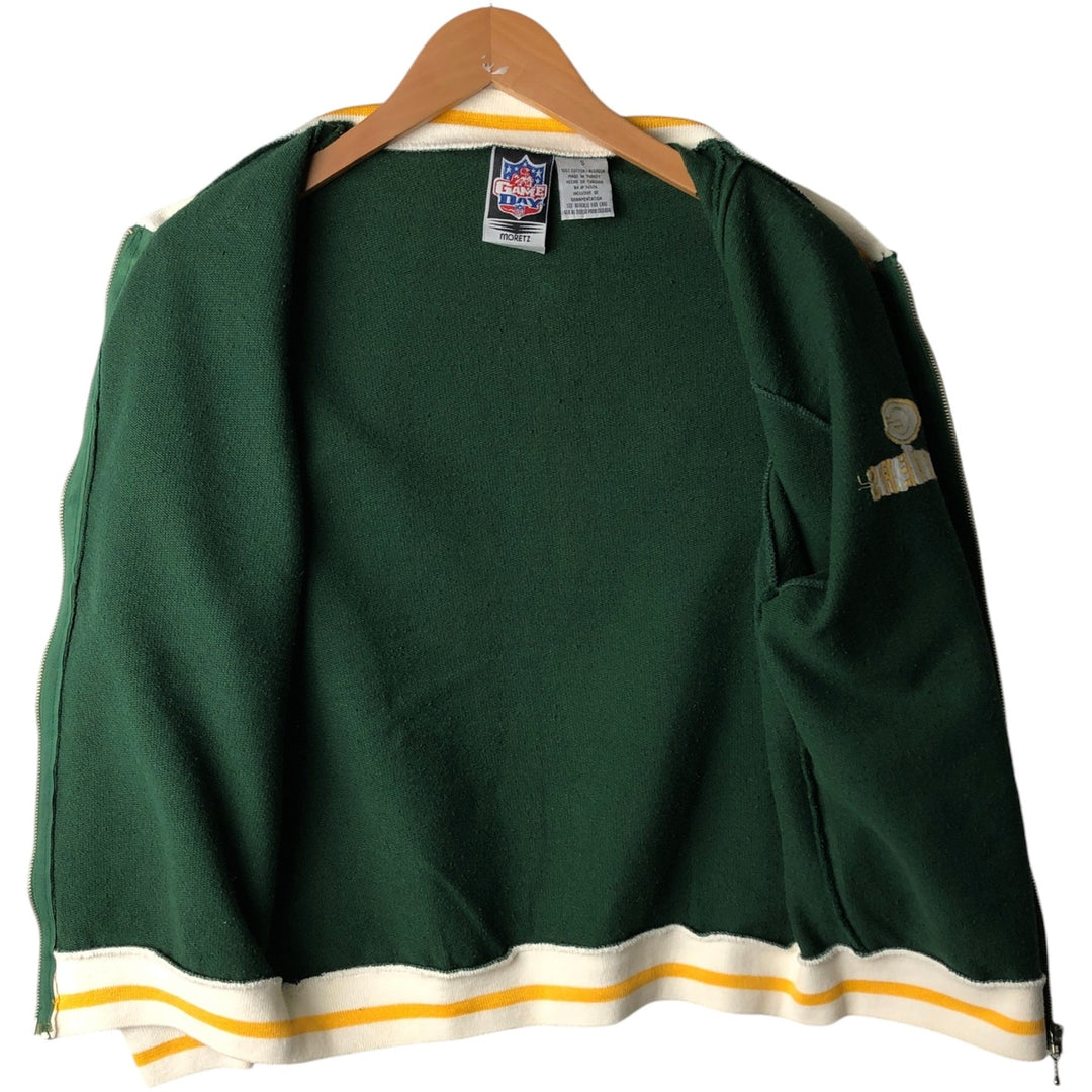 MORETZ GAME DAY NFL GREEN BAY PACKERS Full-Zip Sweatshirt (Women's Size S) cotton green type Vintage Second Hand