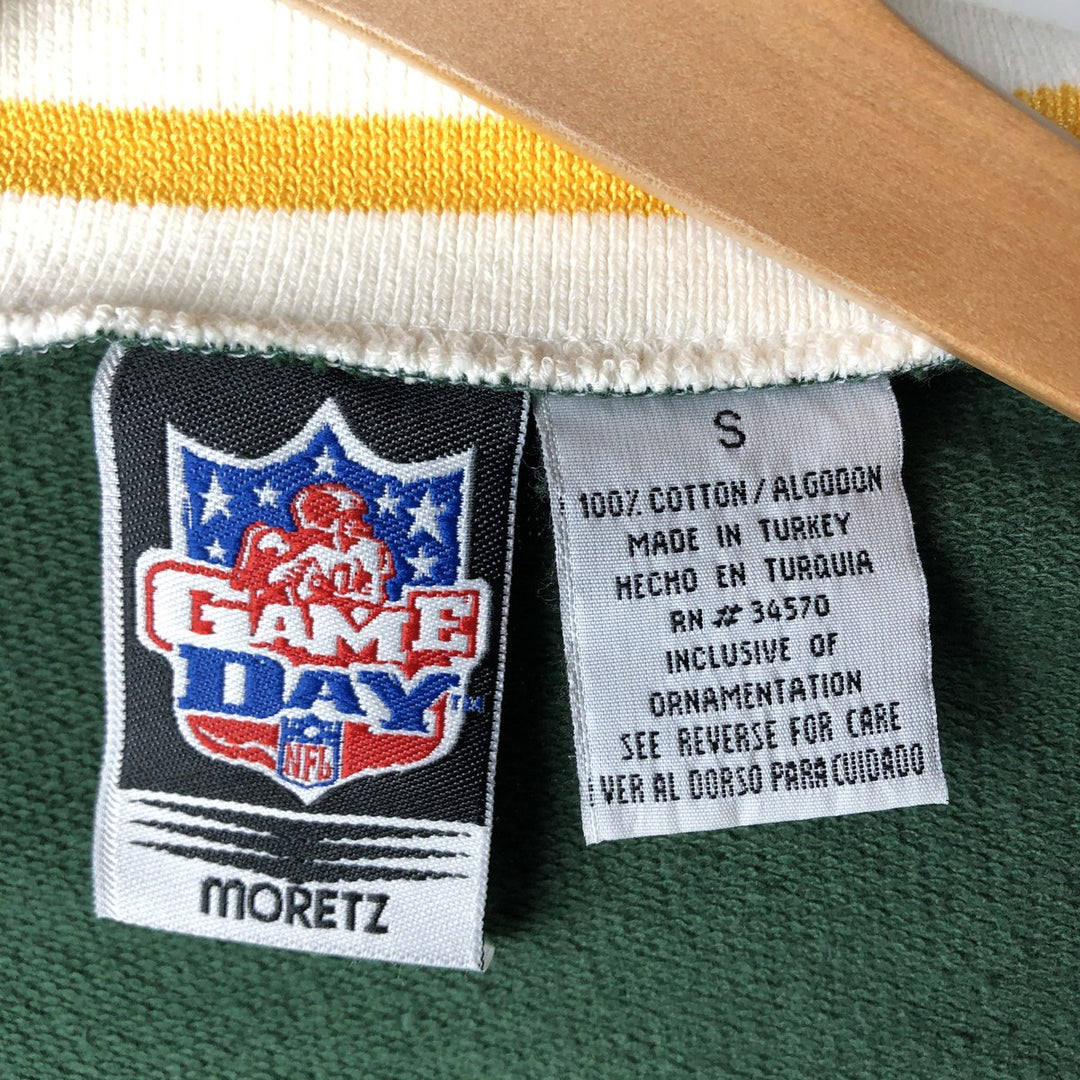 MORETZ GAME DAY NFL GREEN BAY PACKERS Full-Zip Sweatshirt (Women's Size S) cotton green type Vintage Second Hand
