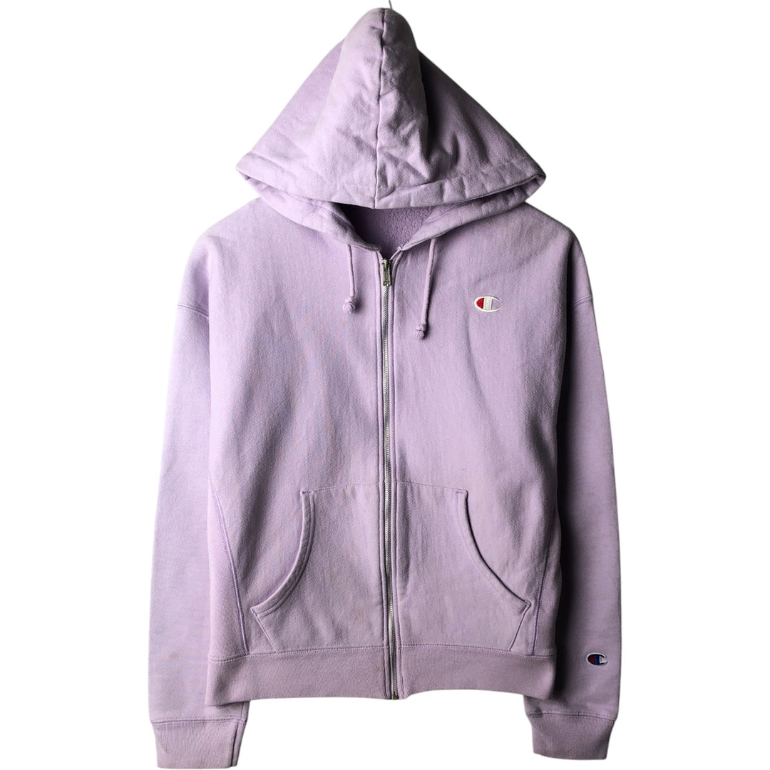 Champion REVERSE WEAVE Reverse Weave Sweat Full Zip Hoodie Women's L size cotton purple type Vintage Second Hand