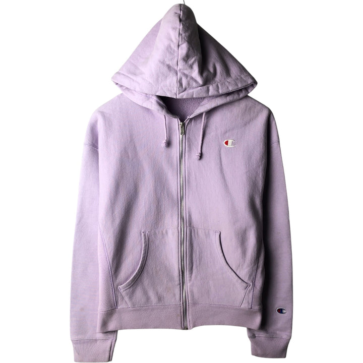 Champion REVERSE WEAVE Reverse Weave Sweat Full Zip Hoodie Women's L size cotton purple type Vintage Second Hand