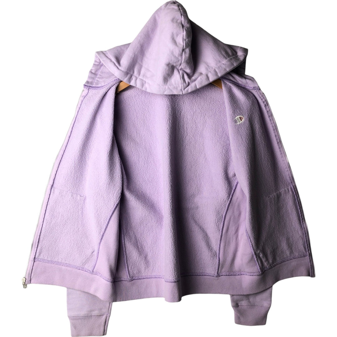 Champion REVERSE WEAVE Reverse Weave Sweat Full Zip Hoodie Women's L size cotton purple type Vintage Second Hand