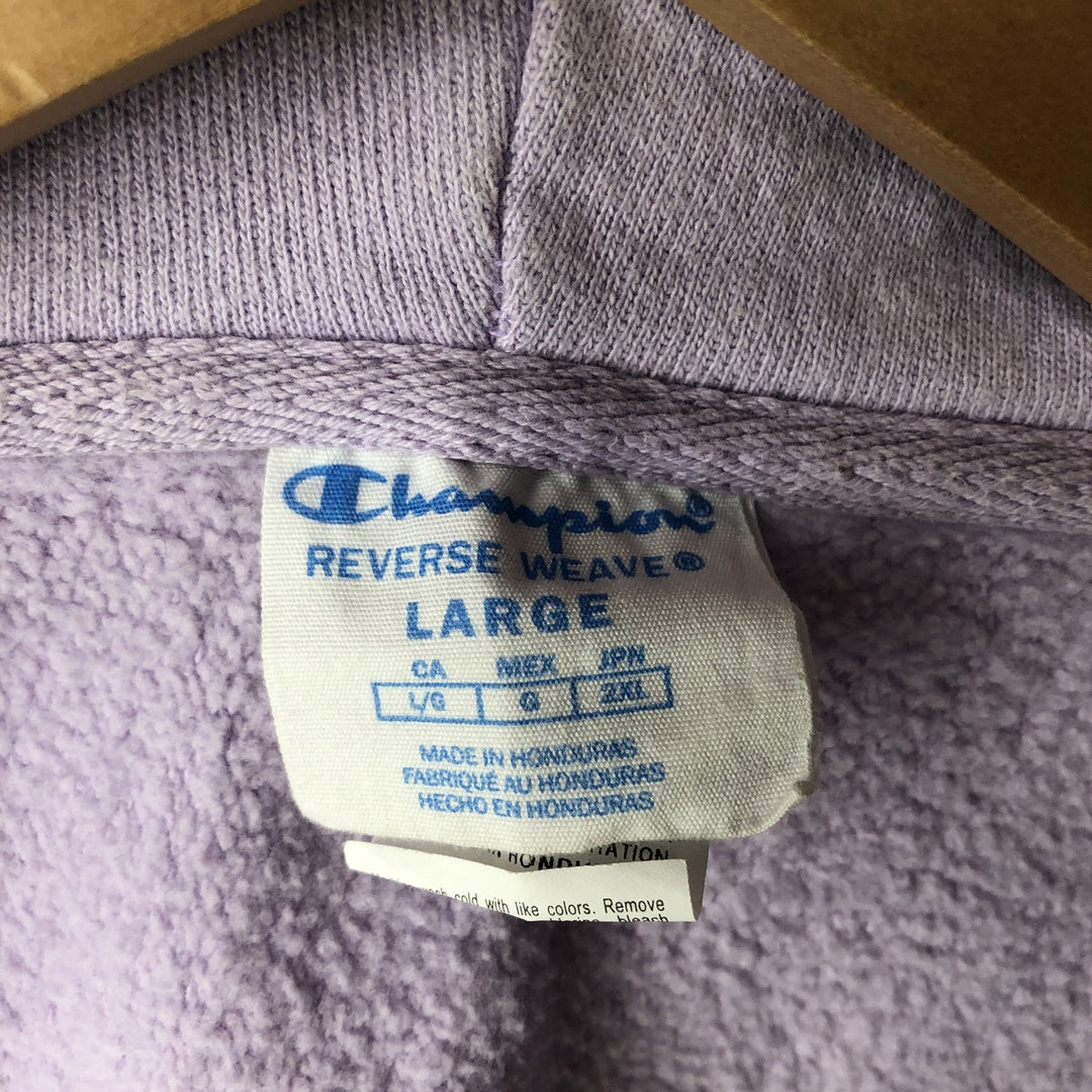 Champion REVERSE WEAVE Reverse Weave Sweat Full Zip Hoodie Women's L size cotton purple type Vintage Second Hand