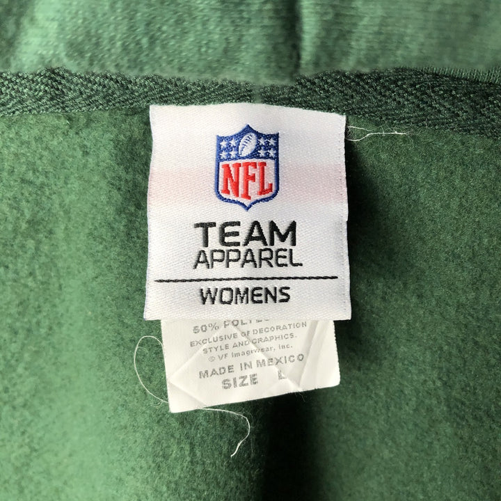 NFL TEAM APPAREL 45th Super Bowl NFL Green Bay Packers Full-Zip Sweatshirt Hoodie (Women's Size L) cotton green type Vintage Second Hand