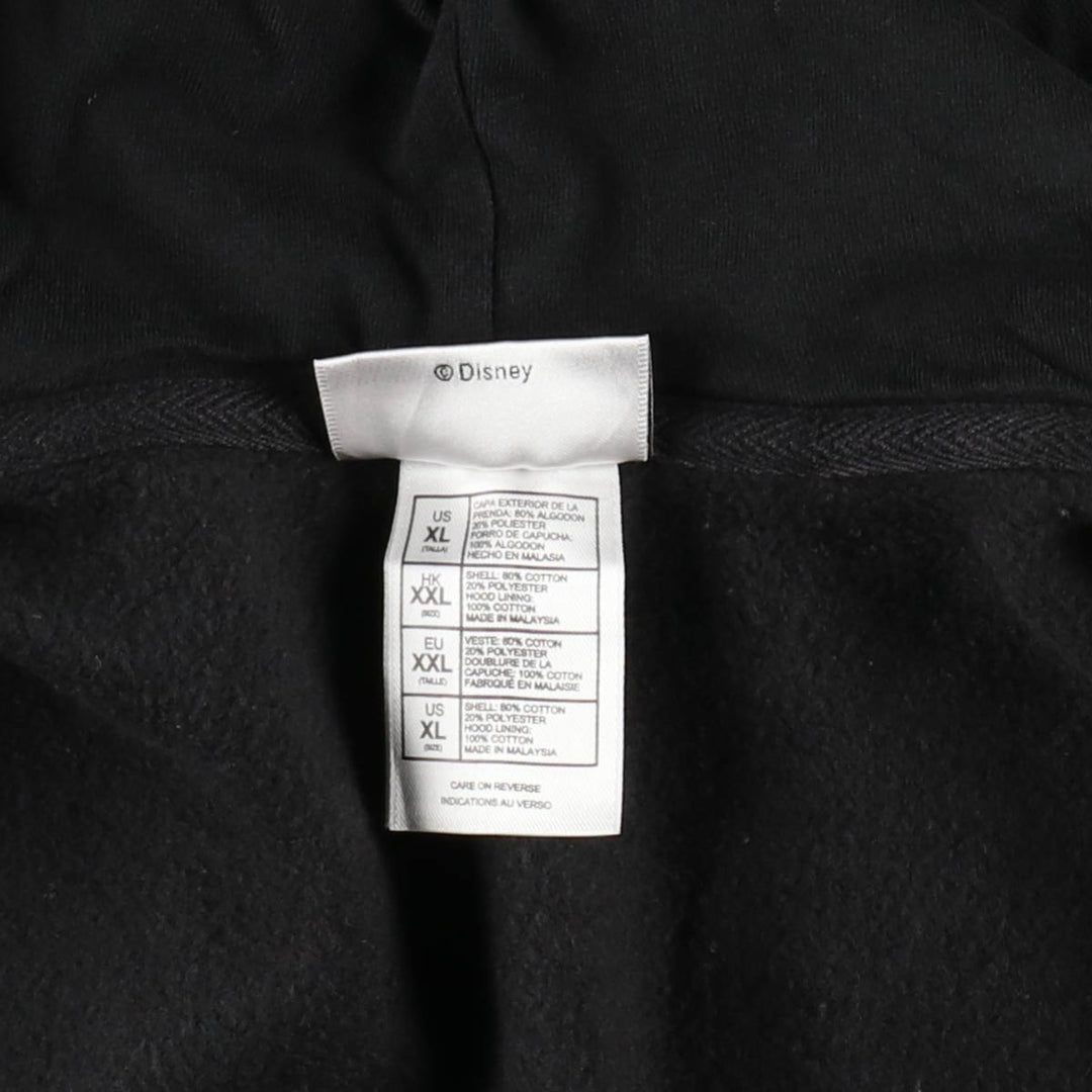 DISNEY PARKS Sweat Full-Zip Hoodie, Women's Size XL (approx.) cotton black type Vintage Second Hand