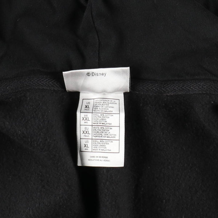 DISNEY PARKS Sweat Full-Zip Hoodie, Women's Size XL (approx.) cotton black type Vintage Second Hand