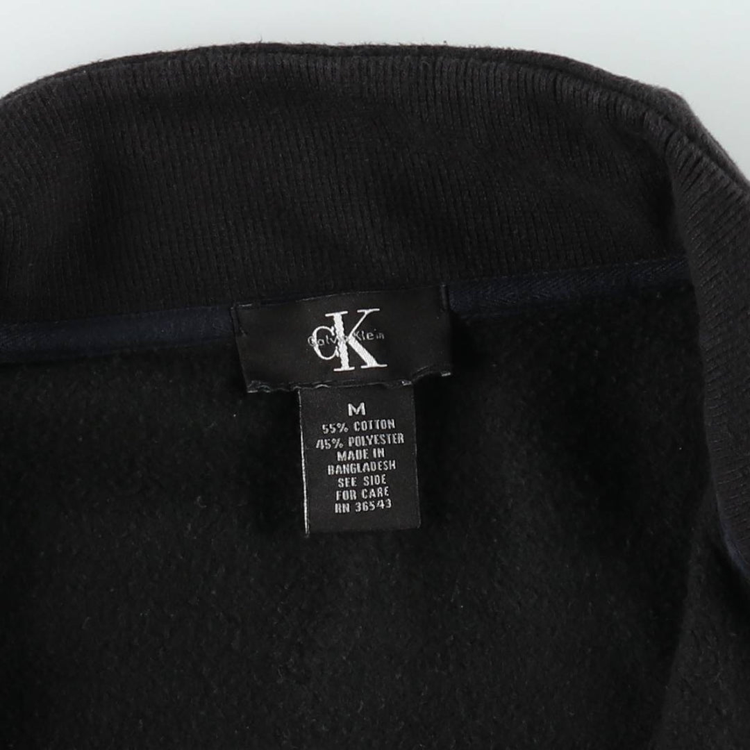 Vintage 90s-00'S Calvin Klein full-zip sweatshirt, size M, men's cotton black type Vintage Second Hand