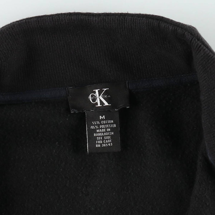 Vintage 90s-00'S Calvin Klein full-zip sweatshirt, size M, men's cotton black type Vintage Second Hand