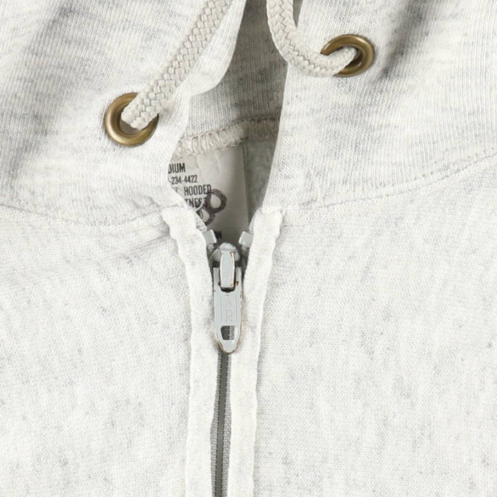 1990'S US Army Military Issue Full-Zip Sweatshirt Hoodie, Made in USA, Medium Size (equivalent to Women's M), Vintage cotton gray type Vintage Second Hand